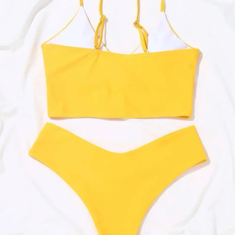 Boho v neck surplice bikini cheeky fit beach swim suit black - Picture 16 of 16